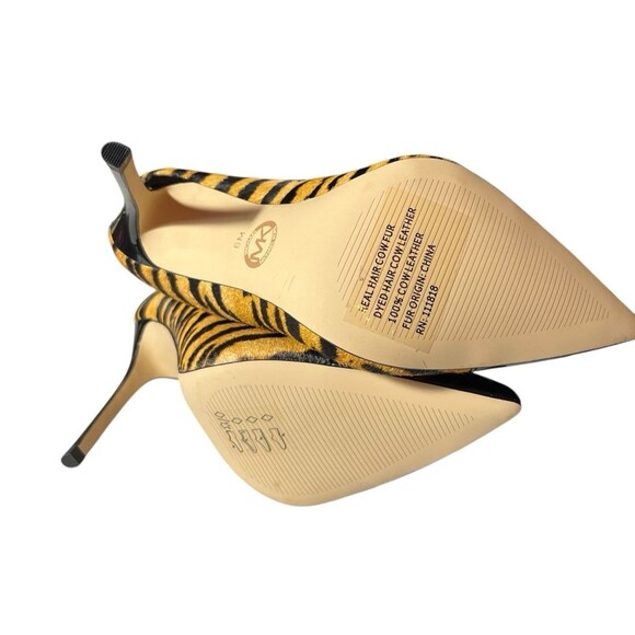 Michael Kors Parker Pump Tiger Print Calf Hair Patent Leather Stiletto Size 6 - Picture 5 of 6